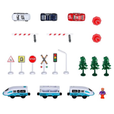 Big Toy Railway "My City", 104 items, turquoise-5