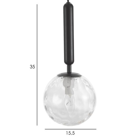 Bayerlux lamp "Javier" E14 40W Black-Product 15x15x35-185 cm-5