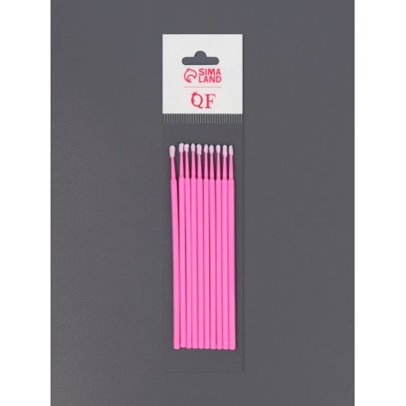 Micro -shoes for extensing and laminating eyelashes, set - 10 pcs, 9.5 cm, pink color-6