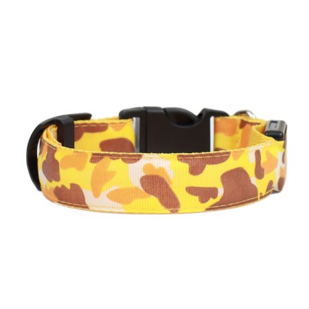 Collar with Militari's backlight 3 glow modes Size S, Osh 22-40 x 2.5 cm yellow-4