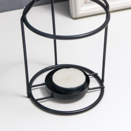 Summary Metal for 1 candle "Loft. Botyl" black 18.5x9x9 cm-3