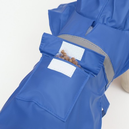 Dog raincoat, size L (DS 30-35, OG 38-43, Osh 26-31 cm), blue-6