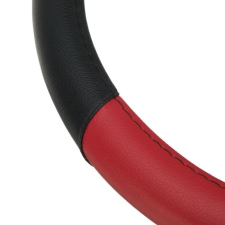 Torso steering wheel, Pu, combined, size 38 cm, black and red-1