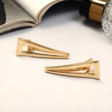Liberty hair clip (set 2 pcs) corner, 5 cm, gold