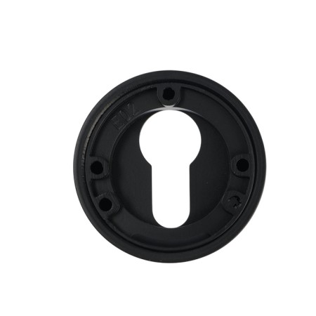 Lockland cylinder lining, round d = 53 mm, with fastening, black color black-2