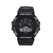 Electronic watches, alarm clock, 3 atm, d-4.6 cm, black