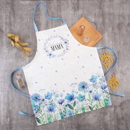 Apron "Ethel" forget -me -not 60*70 cm, 100% cotton, sarzha 190 g/m2-5