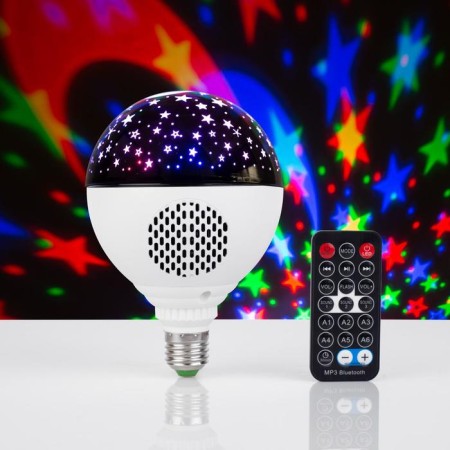 Light device "Festive lamp" 11 cm, E27, speaker, remote control, glow RGB