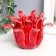 Ceramics candlestick per 1 candle of "rugula "d-4.2 cm red 14x13x9 cm
