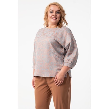 Female blouse, size 62, peach color-1