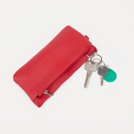 Women's wallet is a female on a zipper, the color is red-2
