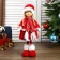 Interior doll "Valya girl in a red outfit, in a hat with a bomb" 38x12x17 cm