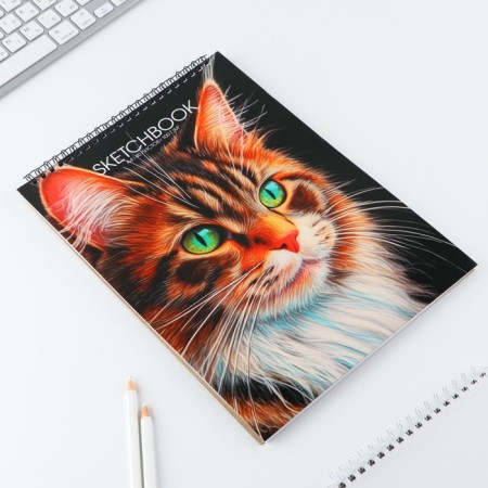 A4 sketchbook, 40 l. 100 g/m "Cat"-1