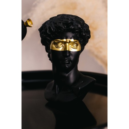 Souvenir Polystone Bust "David with a gold stripe before our eyes" Black 14x10 cm-6