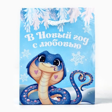 Package New Year's laminated "New Year", s 12 x 15 x 5.5 cm-1
