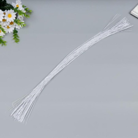 Wire for creativity "Astra" d 0.4 mm, 60 cm, 100pcs, white