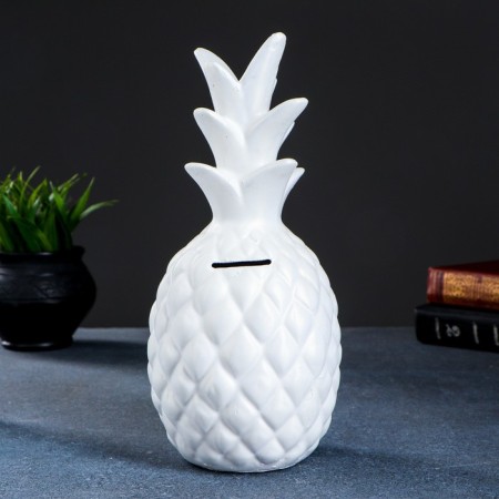 Piggy bank "Pineapple" White, 25x12x12cm-2