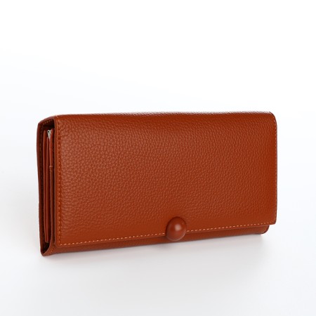 Women's wallet on magnets, brown color