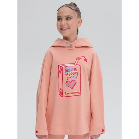 Sweatshirt for girls, height 152 cm, peach color
