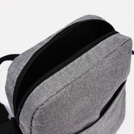 Set of men's backpack on a zipper with USB, external pocket, cosmetic bag, bag, color gray color-9