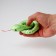Soft toy "Snake" shiny, 11 cm, green color