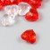 Beads for creativity plastic "Heart with faces" Transparent set 20 grams 0.9x1.6x1.8 cm