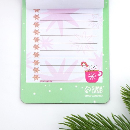 New Year. Block for entries with a pencil on the magnet "Put the Christmas tree, I will distract the cat"-2