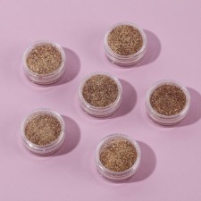 A set of sparkles for decor, small grinding, bronze color, 6 pieces