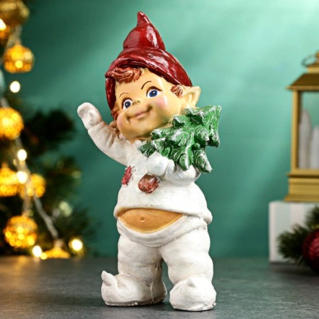 Figure "Boy with a Christmas tree" 18cm-1