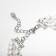 Pearl pearl "butterfly", white color in silver, 30 cm