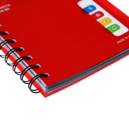 Notepad on the crest A6, 100 sheets, line, plastic cover, with dividers, classic, mix-5