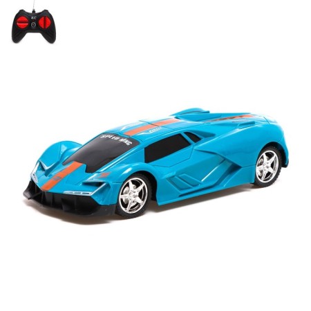 The radio -controlled "coupe" machine works on the battery, the color is blue
