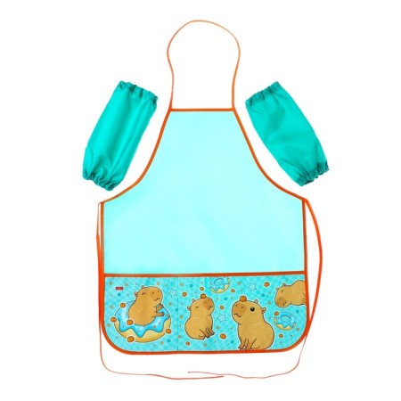 Apron for labor + sleevens, 535 x 445 mm, Hatber "KA-PI-BA-RA", 2 pockets, green nfn_35103