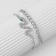 Bracelets set 2 pcs. "Snake" and a chain, white-green color in silver