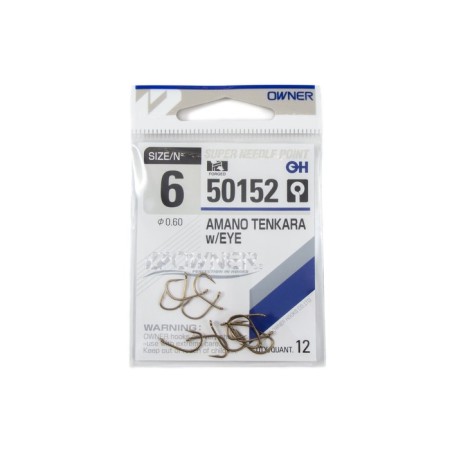 The hook Owner Amano Tenkara Weye Brown No. 6, 12 pcs.-2