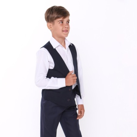 School vest for a boy, dark blue, height 152 (38/m)-1