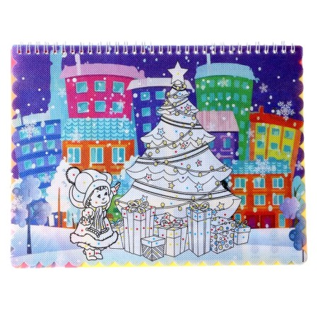 Collecting book New Year's "New Year" Flomasters 12 centers, 3D glasses, water bottle-11
