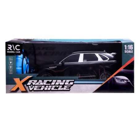 Radio controlled machine "Lux", battery, on the control panel, light effects, black color, 1:16-9