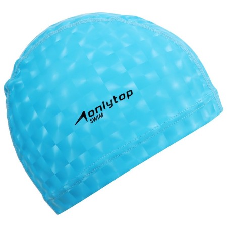 Шапочка для плавания взрослая ONLYTOP, тканевая, обхват 54-60 см-3
