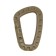 Tactical carbine d-shaped tundra, 84x56x7 mm, khaki color