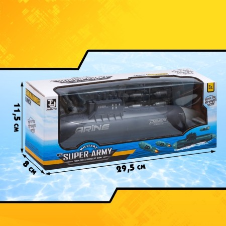 Game set "Submarine", shoots rockets, mobile elements, dark gray color-9
