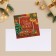 Mini-postcard "New Year's package", 7 x 7 cm, New Year