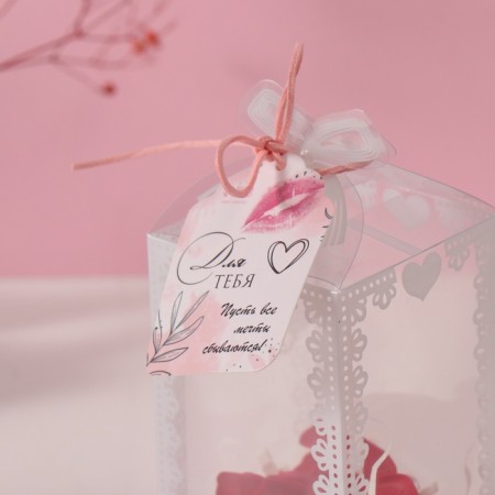 Set gift "Bear in overalls" soap red roses 5 pcs, dew 7x7x12 cm-4