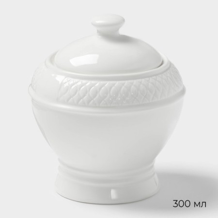 Serving set Magistro Argos, 2 items: milkman 300 ml, sugar tower 300 ml, white color-2