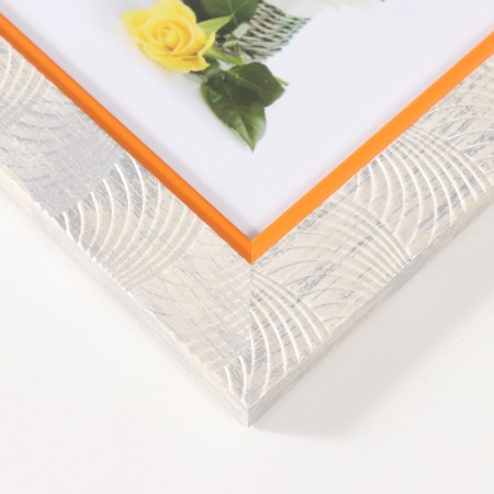 Photo frame plastic 13x18 cm "arc" white 23.5x18.5 cm-3