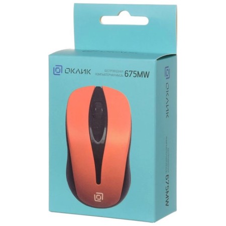 Mouse Oklick 675MW Black/Orange optical (800DPI) Wireless USB (2but)-5