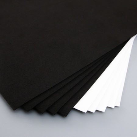 Foamiran "Astra" 1 mm, 20x30 cm (set of 10 sheets) col. black White-1