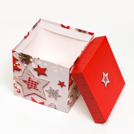Self -assembly box "Stars New Year" 15 x 15 x 15 cm-3