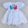 Carnival set "Stylish Princess": A rim, blue dress with swans, height 98-104 cm