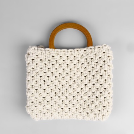 Handles for the bag are wooden, 11.7 × 8.2 cm, 2 pcs, brown color-4